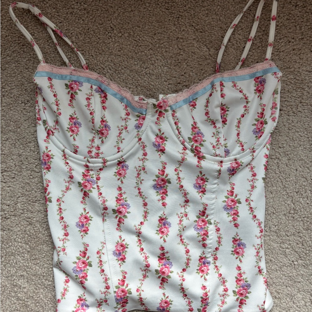 Edikted Floral corset size medium worn once